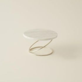 Karaca Home Angelina Gümüş 17x9 cm Mermer Dekoratif Mumluk