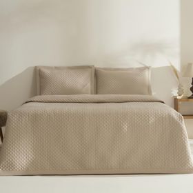 Karaca Home Anna Bej Çift Kişilik Yatak Örtüsü