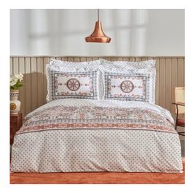 Karaca Home Aprika Kiremit %100 Pamuk Çift Kişilik Nevresim Takımı