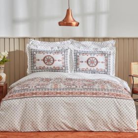 Karaca Home Aprika Kiremit %100 Pamuk Çift Kişilik Nevresim Takımı