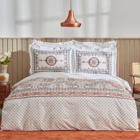 Karaca Home Aprika Kiremit %100 Pamuk Çift Kişilik Nevresim Takımı