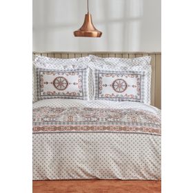 Karaca Home Aprika Kiremit %100 Pamuk Çift Kişilik Nevresim Takımı