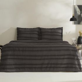 Karaca Home Arlina Bold Antrasit Çift Kişilik Yatak Örtüsü Takımı