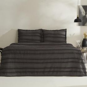 Karaca Home Arlina Bold Antrasit Çift Kişilik Yatak Örtüsü Takımı