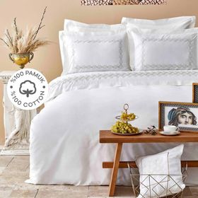 Karaca Home Atlas Gold Pamuk Nakışlı Çift Kişilik Nevresim Takımı