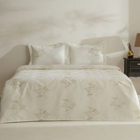 Karaca Home Aurelia Nakışlı Ekru Çift Kişilik Yatak Örtüsü