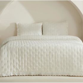 Karaca Home Aurora Beyaz Çift Kişilik Yatak Örtüsü Seti