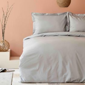 Karaca Home Back To Basic %100 Pamuk Gri Çift Kişilik Nevresim Takımı
