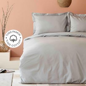 Karaca Home Back To Basic %100 Pamuk Gri Çift Kişilik Nevresim Takımı