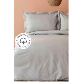 Karaca Home Back To Basic %100 Pamuk Gri Çift Kişilik Nevresim Takımı