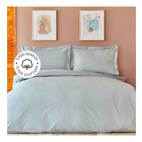 Karaca Home Back To Basic %100 Pamuk Mavi Çift Kişilik Nevresim Takımı
