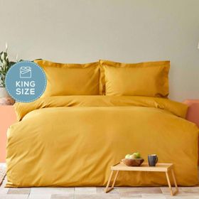 Karaca Home Back To Basic Açık Hardal Pamuk Çift Kişilik Nevresim Takımı