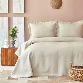 Karaca Home Back To Basic Bej Tek Kişilik Yatak Örtüsü