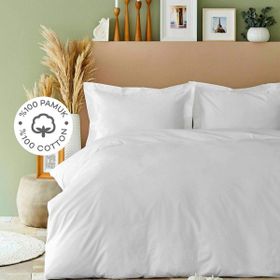 Karaca Home Back To Basic Beyaz Pamuk Çift Kişilik 200x220 cm Nevresim Takımı