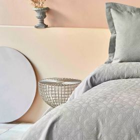 Karaca Home Back To Basic Gri Tek Kişilik Yatak Örtüsü
