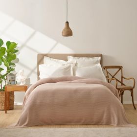 Karaca Home Back To Basic Koyu Pudra Tek Kişilik Örgü Battaniye