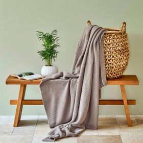Karaca Home Back To Basic Vizon 200x220 cm Çift Kişilik Örgü Battaniye