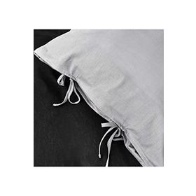 Karaca Home Basic %100 Pamuk Çift Taraflı Siyah Koyu Gri Çift Kişilik Nevresim Takımı
