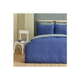 Karaca Home Basic Gri Indigo Çift Taraflı Tek Kişilik Nevresim Takımı