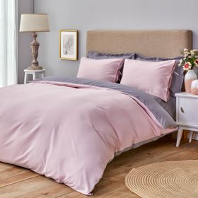 Karaca Home Basic Gül Kurusu Koyu Gri Çift Taraflı Tek Kişilik Nevresim Takımı
