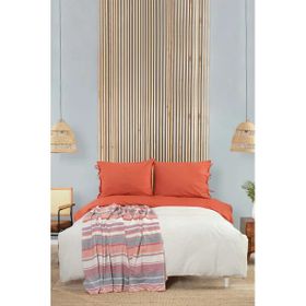 Karaca Home Basic Terecota Nevresimli Taş Çift Taraflı Çift Kişilik Pike Takımı