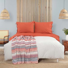 Karaca Home Basic Terecota Nevresimli Taş Çift Taraflı Çift Kişilik Pike Takımı