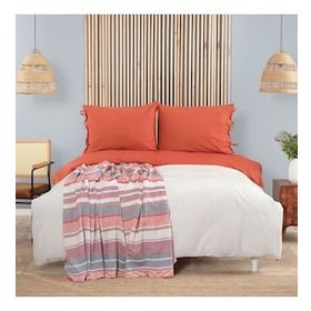 Karaca Home Basic Terecota Nevresimli Taş Çift Taraflı Çift Kişilik Pike Takımı