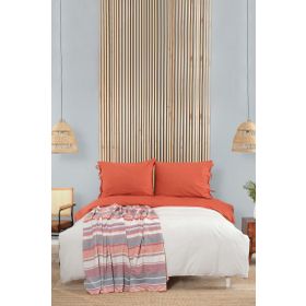 Karaca Home Basic Terecota Nevresimli Taş Çift Taraflı Çift Kişilik Pike Takımı