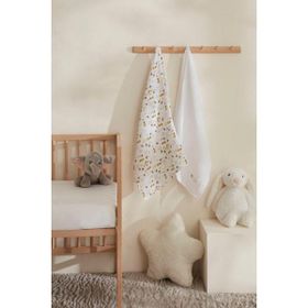 Karaca Home Bee %100 Pamuk 2'li Sarı Bebek Müslin Set