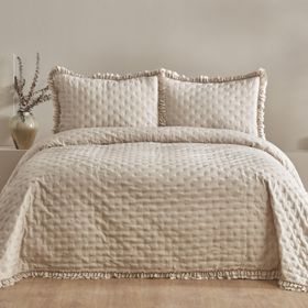 Karaca Home Bej Viona Tek Kişilik Yatak Örtüsü Seti
