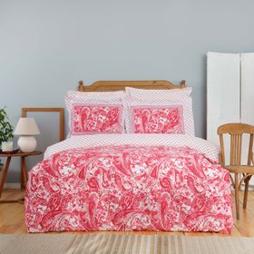 Karaca Home Bellance %100 Pamuk Kırmızı Çift Kişilik Nevresim Takımı