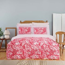 Karaca Home Bellance %100 Pamuk Kırmızı Çift Kişilik Nevresim Takımı