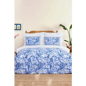Karaca Home Bellance %100 Pamuk Mavi Tek Kişilik Nevresim Takımı Seti