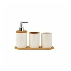 Karaca Home Beyaz Nature Dolomite 3'lü Banyo Seti