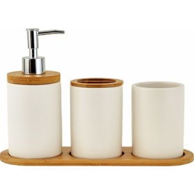 Karaca Home Beyaz Nature Dolomite 3'lü Banyo Seti