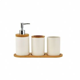 Karaca Home Beyaz Nature Dolomite 3'lü Banyo Seti