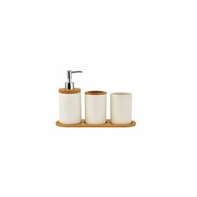 Karaca Home Beyaz Nature Dolomite 3'lü Banyo Seti