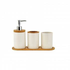 Karaca Home Beyaz Nature Dolomite 3'lü Banyo Seti