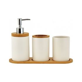 Karaca Home Beyaz Nature Dolomite 3'lü Banyo Seti