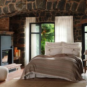 Karaca Home Birdy Kahve Çift Kişilik Çarşaf Set