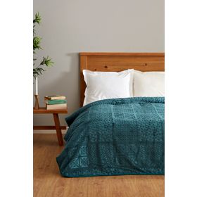 Karaca Home Blair Çift Kİşilik Embos Petrol 200x220 cm Battaniye