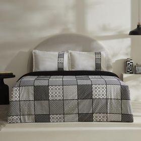 Karaca Home Blake Siyah-Beyaz %100 Pamuk Tek Kişilik Nevresim Takımı