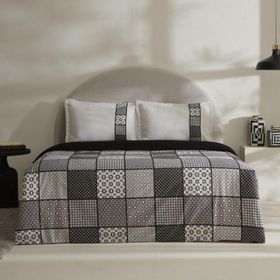Karaca Home Blake Siyah-Beyaz %100 Pamuk Tek Kişilik Nevresim Takımı