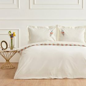 Karaca Home Blance Çift Kişilik Nakışlı Beyaz Nevresim Takımı