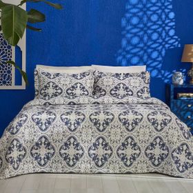 Karaca Home Bluva Mavi Çift Kişilik Yatak Örtüsü Takımı