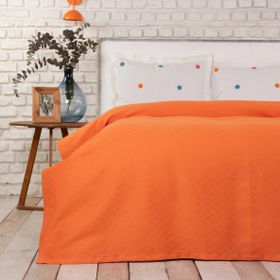 Karaca Home Boni %100 Pamuk Turuncu Çift Kişilik Pike