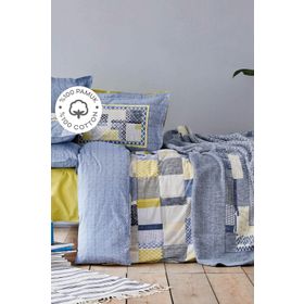 Karaca Home Bosa İndigo Pamuk Çift Kişilik Nevresim Takımı