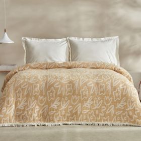 Karaca Home Bouquet Çift Kişilik Müslin Sarı Pike