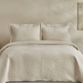 Karaca Home Breeze Soft Ekru Çift Kişilik Yatak Örtüsü Takımı