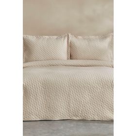 Karaca Home Breeze Soft Ekru Çift Kişilik Yatak Örtüsü Takımı